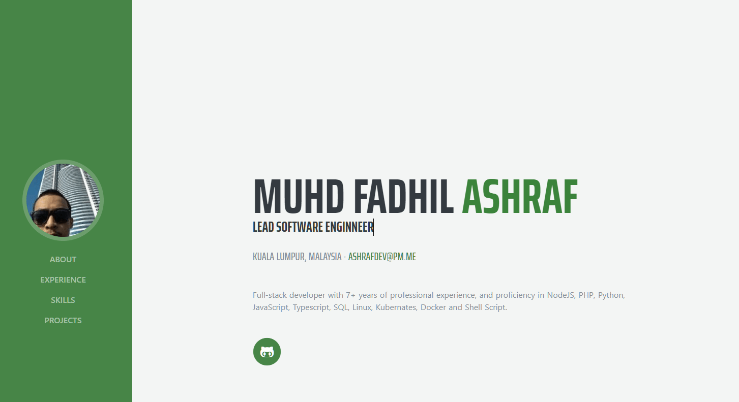 My Digital Resume (NuxtJS & Netlify)