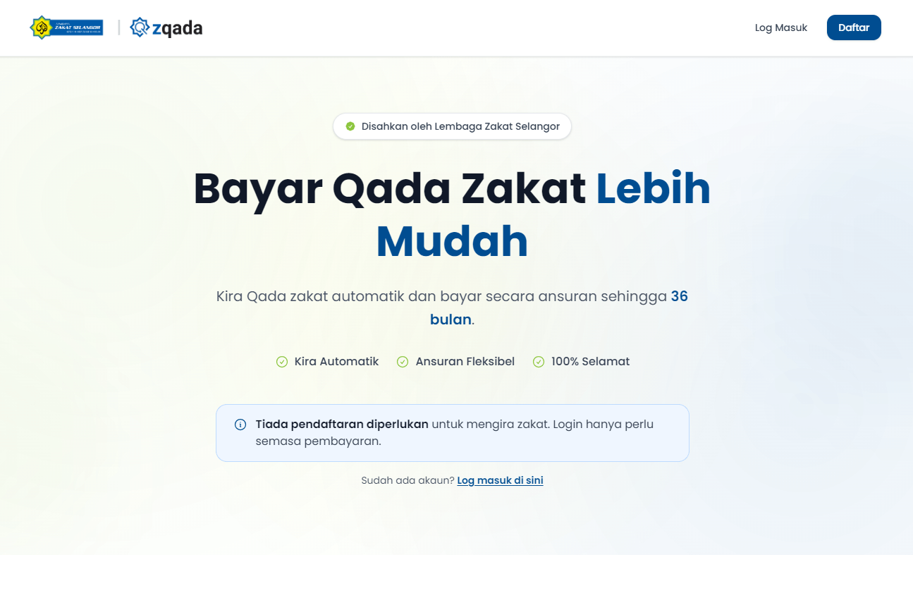 Qada Zakat System (Laravel & Inertia.js)
